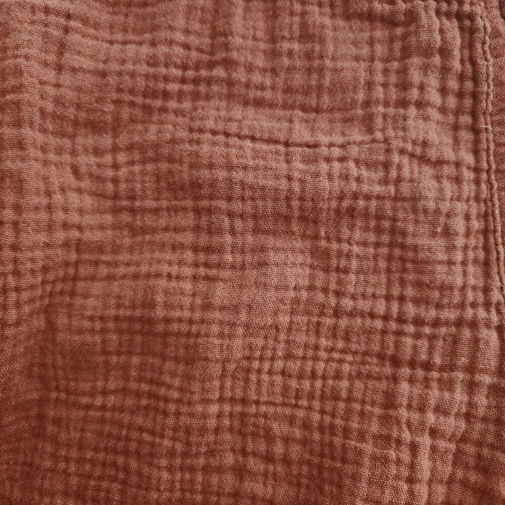 Rewash Baggy Beach Fray cotton junior Rust orange elastic waist belt Shorts L - Picture 6 of 6